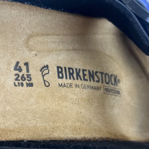Sz 41 / W10 M8- NWT Birkenstock Arizona PROF Regular Fit Birko-Flor Sandal Black - Picture 13 of 15